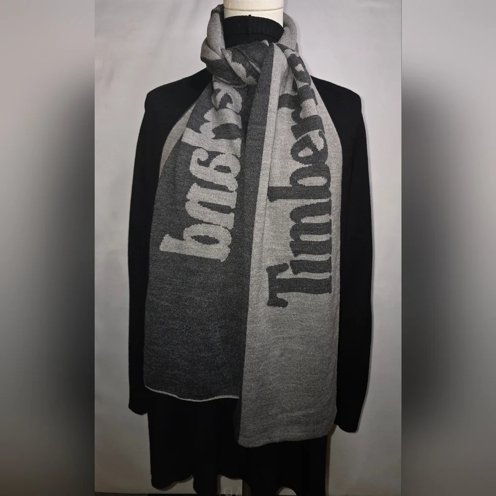 Timberland Reversible Logo Scarf | Black & Gray | Men’s